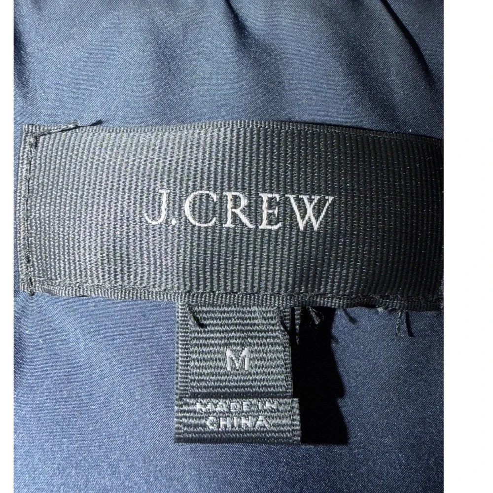 J Crew‎ Quilted Puffer Vest Excursion Medium Navy White Buffalo Check Gilet